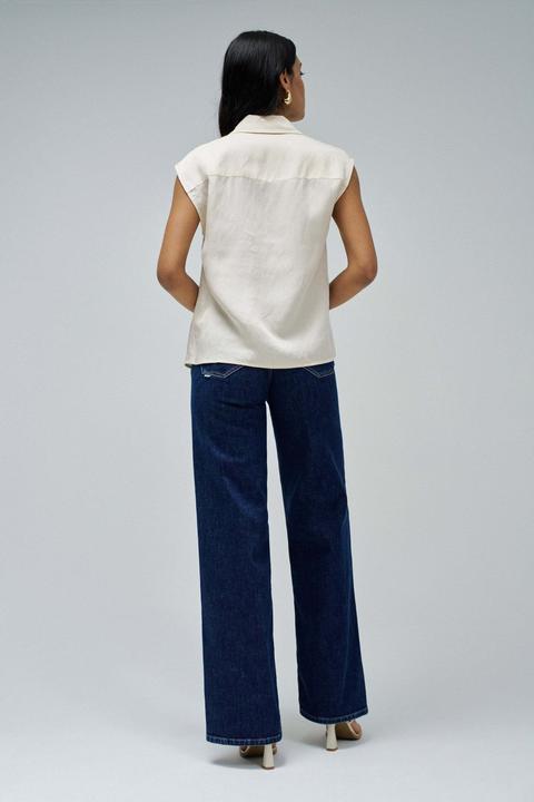 Image du produit Salsa Jeans Kurzarmbluse Blouse Lightdenim (L)