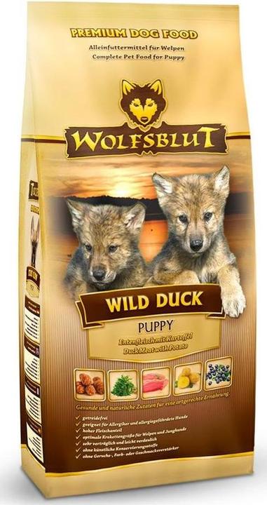 Immagine prodotto Wolfsblut Cibo secco per cani Cucciolo di anatra selvatica, 12,5 kg (Cucciolo + gattino, 1 pz., 12500 g)