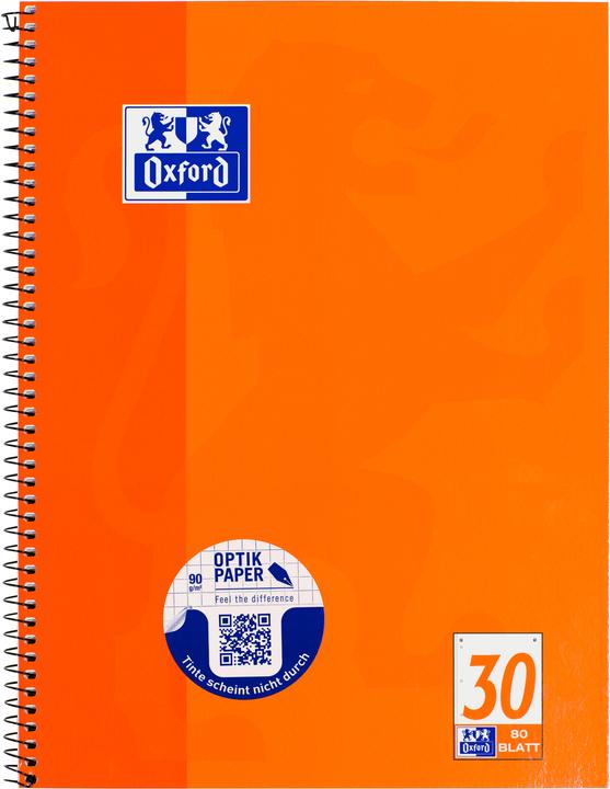 Image du produit Oxford Carnet de notes du collège (A4+, Blanc, Couverture rigide)