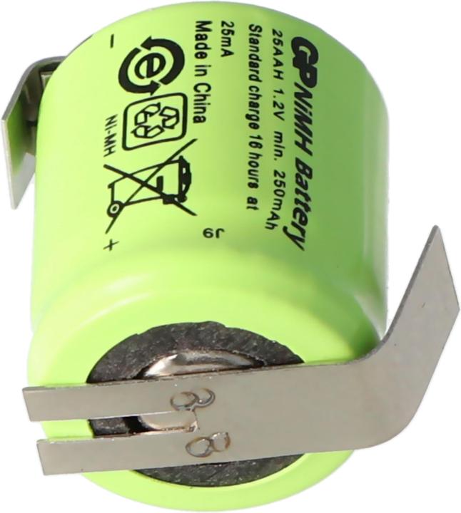 Produktbild AccuCell Akku für Sanyo N-110AA Akku NiMH 1/3 AA Mignon mit Lötfahne Z-Form (1 Stk., 1/3 AA, 150 mAh, Akku)