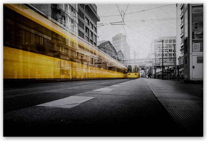 Immagine prodotto Trenddeko Effetto Argento Berlino Friedrichstrasse (100 x 70 cm)