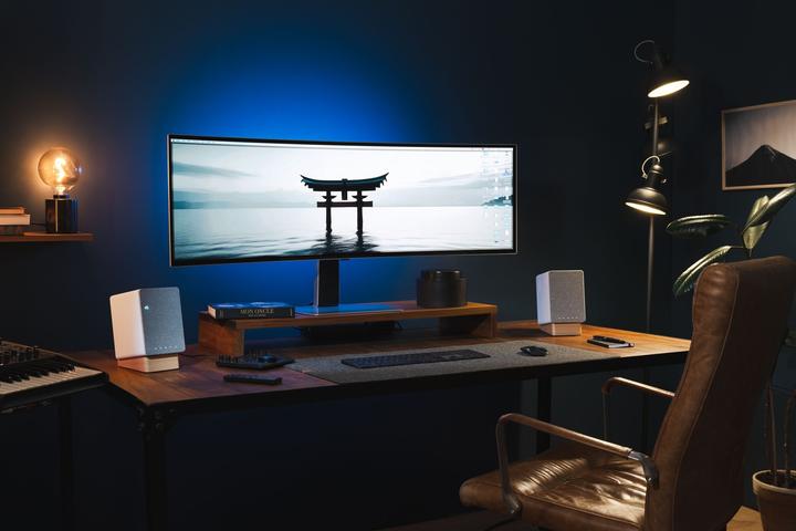 Image du produit Onkyo blanc, haut-parleur actif de bureau (Actif, Couples)