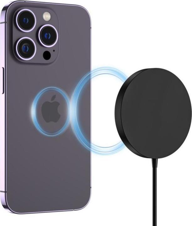 Produktbild Tech-Protect QI15W-A30 inductive charger with MagSafe with USB-C cable - black (15 W)