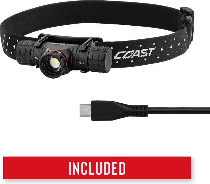 Image du produit Coast XPH30R Lampe frontale rechargeable 1000 lumens - Vending Pack (1000 lm)
