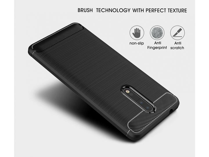 Produktbild Screenguard Nokia 8 Hülle Carbon Brushed Soft TPU (Nokia 8)
