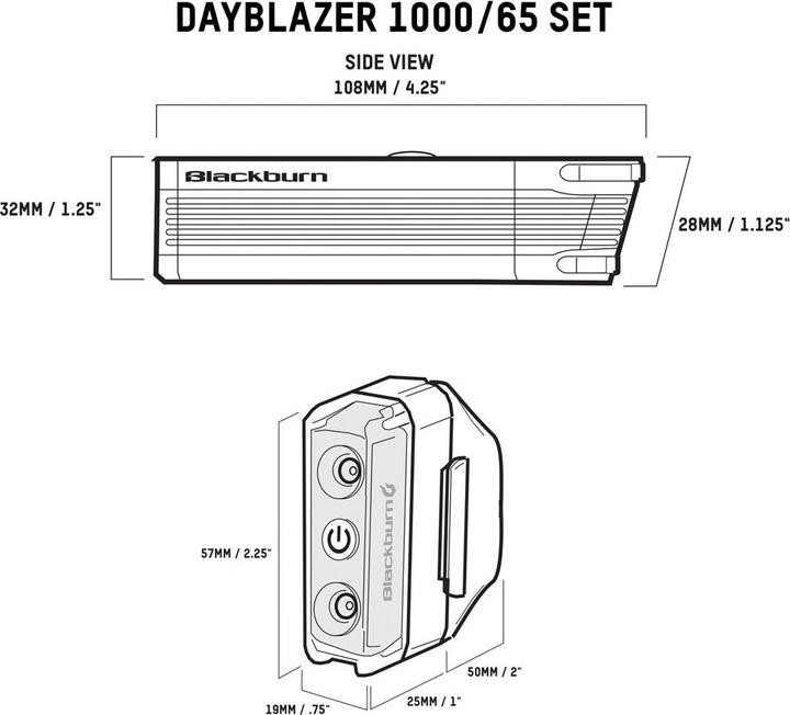 Produktbild Blackburn Dayblazer 1000 Front and Dayblazer 65 Rear Set (1000 lm, 65 lm)