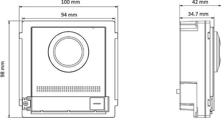 Image du produit Hikvision DS-KD8003Y-IME2/S Portier modulaire 2 fils (Filaire)