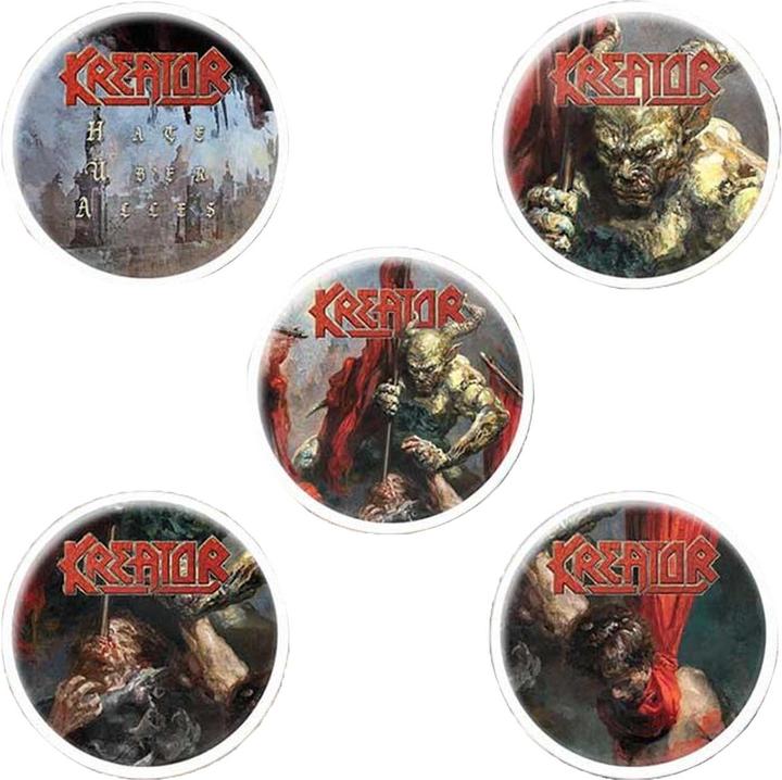 Kreator Album AnsteckerSet Hate Uber Alles 5erPack Kunststoff Metall