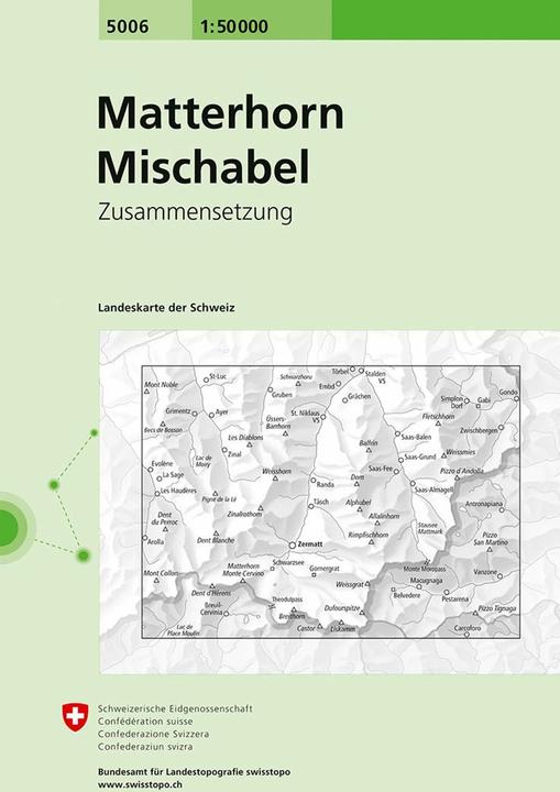 Actual product image Map 5006 Matterhorn-Mischabel 1:50'000