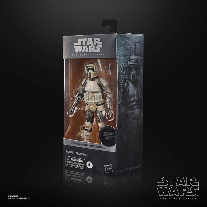 Actual product image Hasbro Star Wars The Mandalorian Black Series Carbonised Action Figure 2021 Scout Trooper