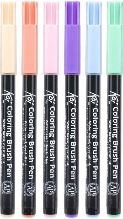 Actual product image Sakura Koi Coloring Brush Pen set Sweets | 6 colours (6 colours, 6 x)