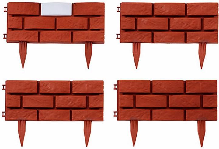 Produktbild HTI-Living Beeteinfassung Nessa Solar Steinmauer 4-teilig Terracotta (174 cm)