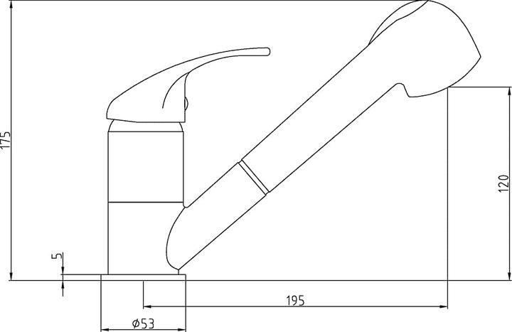 Image du produit Magni 'aquaSu® Basic Robinet de cuisine Tiado pour évier Robinet d'évier avec douchette extractible Eau