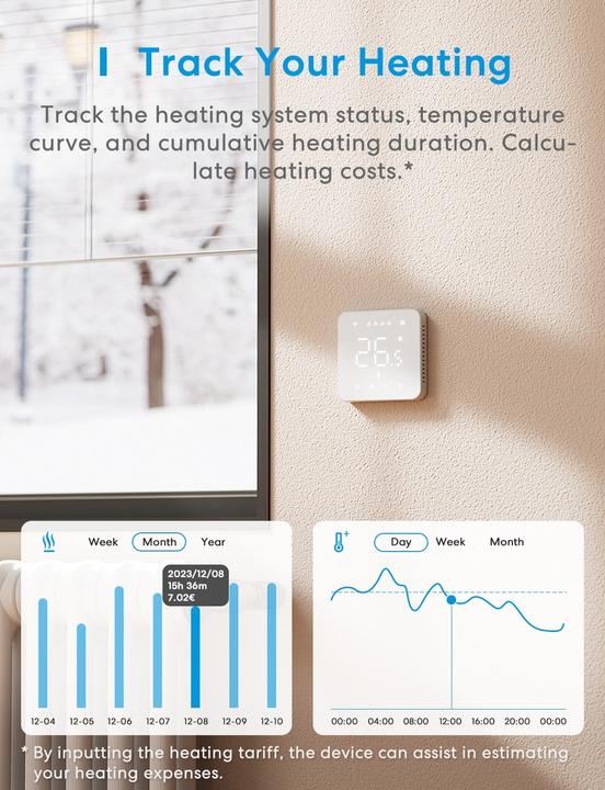 Actual product image Meross Smart thermostat