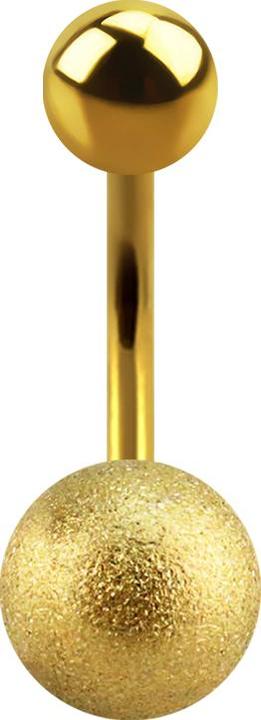 Immagine prodotto Star Piercing Banana placcata in oro con pallina e pallina specchiata (Acciaio chirurgico 316L)