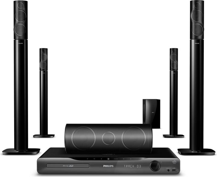 Image du produit Philips HTS5591, Système de home cinéma 5.1 Blu-ray, 3D, 1000W (104 W)