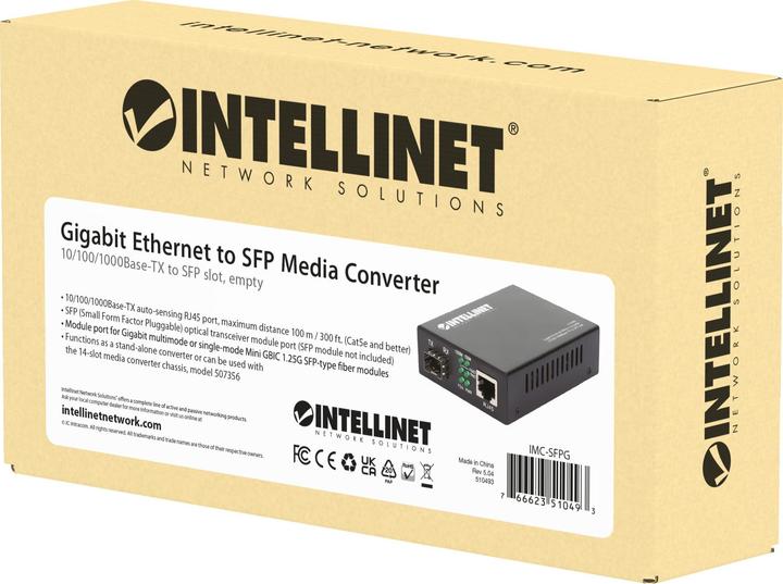 Produktbild Intellinet 10/100/1000Base-TX auf SFP-Slot SFP (Media Konverter)