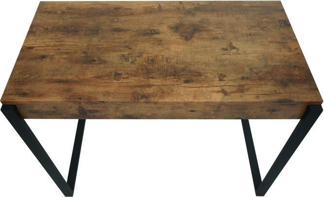 Image du produit Mendler Table console HWC-L53, métal 80x100x54cm - chêne sauvage foncé (80 x 100 x 54 cm)