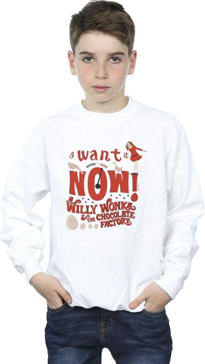 Produktbild Willy Wonka & the Chocolate Factory Verruca Salt I Want It Now Sweatshirt Jungen (140, 146)