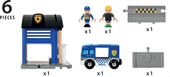 Produktbild Brio Polizeistation mit Einsatzfahrzeug