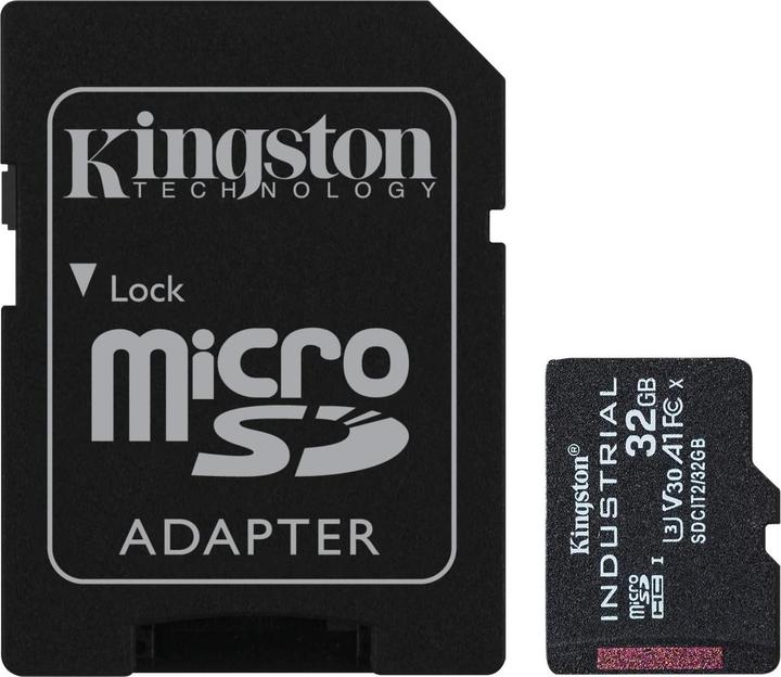 Kingston microSDHC Industrial pSLC (32 GB, microSDHC, U3, UHS-I)