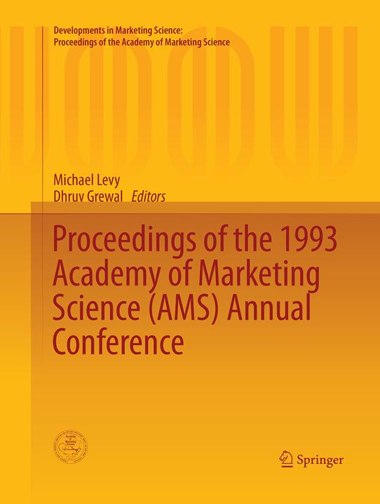Produktbild Proceedings of the 1993 Academy of Marketing Science (AMS) Annual Conference (Michael Levy, Dhruv Grewal, 2016)