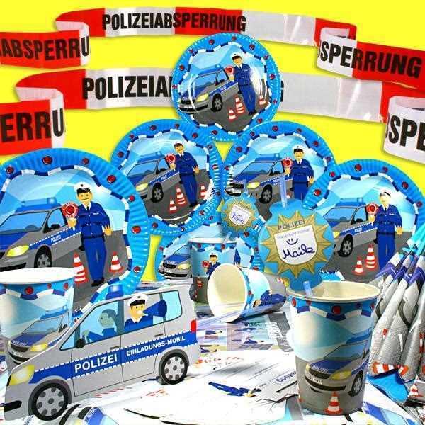 Produktbild DH-Konzept Party Deko Set Polizei 51 teilig