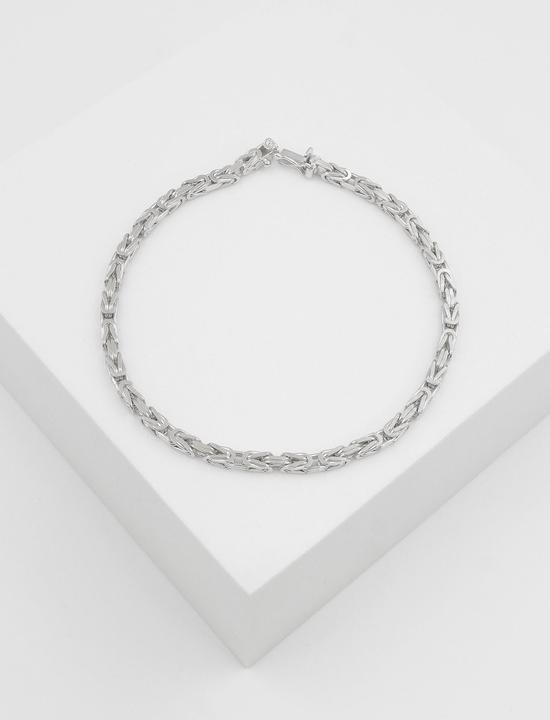 Actual product image Muau King's chain (19 cm, White gold)
