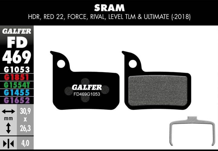 Galfer Bike Standard Bremsbeläge (SRAM, Renkforce)