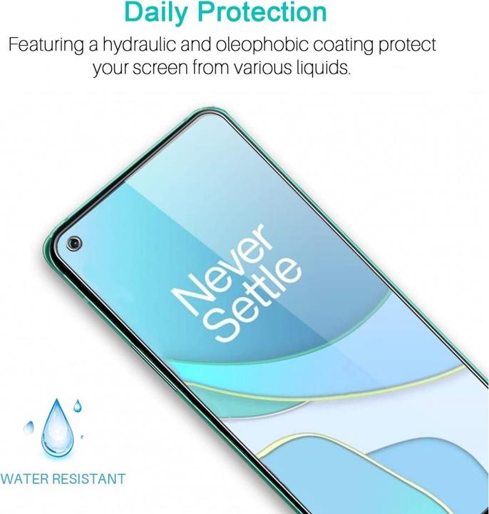 Actual product image Screenguard OnePlus 8T armored glass protective film Case Friendly Design (1 Piece, OnePlus 8T)