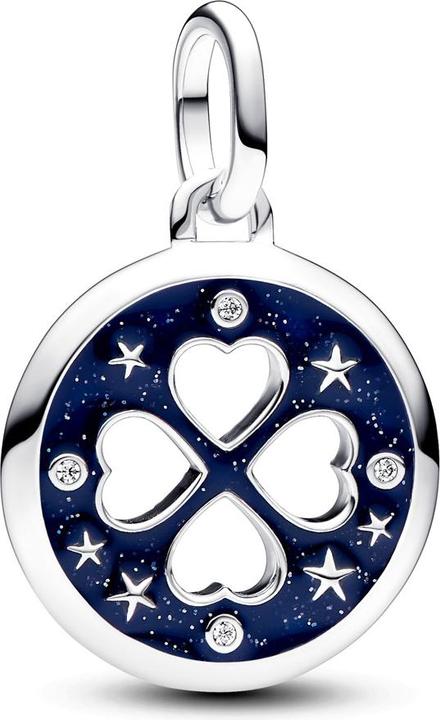 Pandora ME Glücksmedaillon Charm (Emaille, Sterlingsilber)