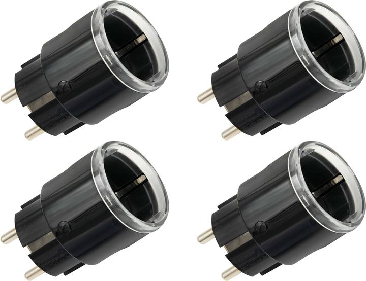 Shelly WLAN socket outlet Plug S Gen3, Matter, black, 4 pieces