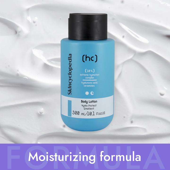 Actual product image Skincyclopedia Hyaluronic Acid Body Moisturiser with Glycerin, Niacinamide, Ceramides, Shea Butter and Almond Oil 3 (Body lotion, 300 ml)