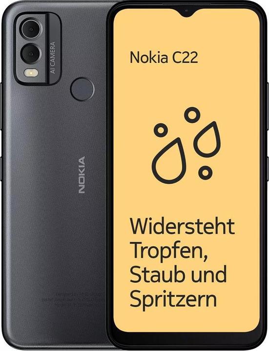 Image du produit Nokia C22 (64 Go, Charcoal, 6.50", Double SIM, 13 Mpx, 4G)