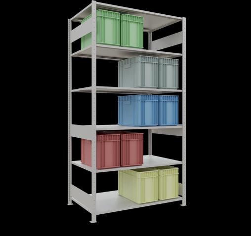 Immagine prodotto Schulte Lagertechnik Sistema di scaffalature di base senza viti MULTIplus150 con ripiani di lunghezza