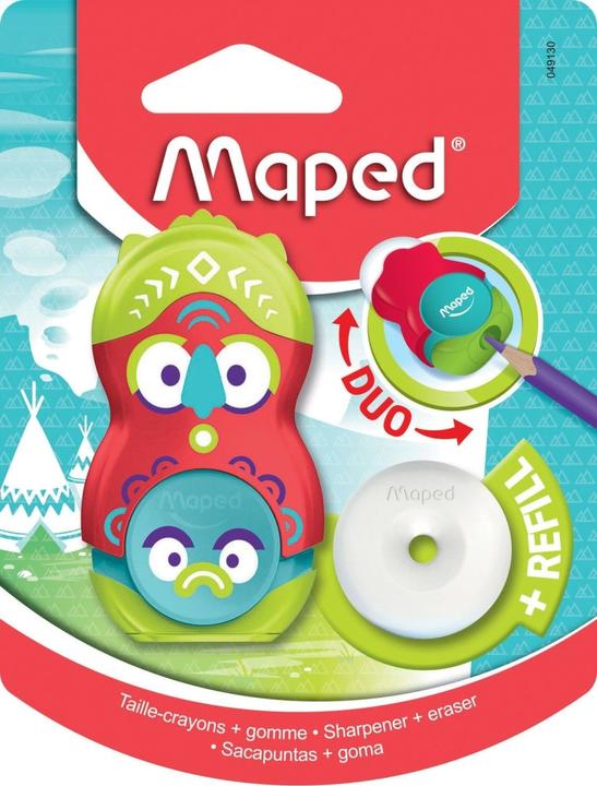 Immagine prodotto Maped Gomma e temperino 2in1 Loopy Totem singolo + gomma di ricambio - blister