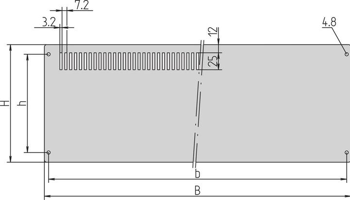 Actual product image Schroff Front panel - FRONT PLATE 2HE 42TE ELOX.