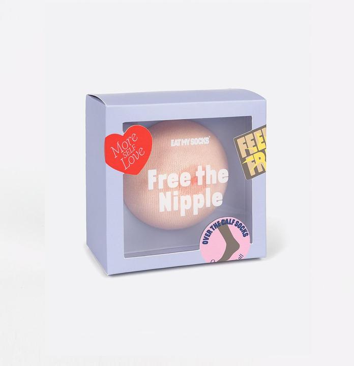 Produktbild Eat My Socks Free the Nipple Socken, weiss (One Size)