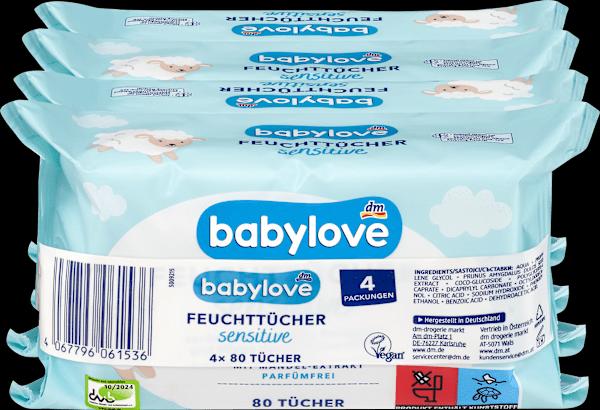 Actual product image dm babylove Sensitive wet wipes (320 Piece)