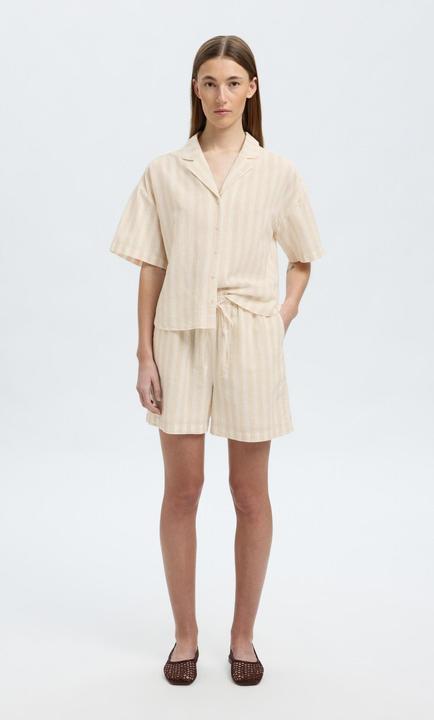 Produktbild Selected Homme Kurzarm Bluse aus Leinengemisch (42)