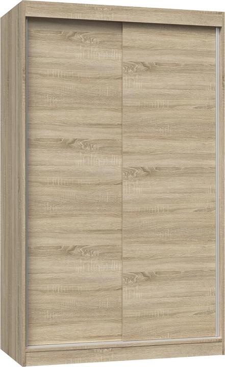 Topeshop IGA 120 SON B KPL Schlafzimmer-Schrank 7 Regale 2 Tür(en) Sonoma-Eiche Garderobe (120 x 61 x 200 cm)