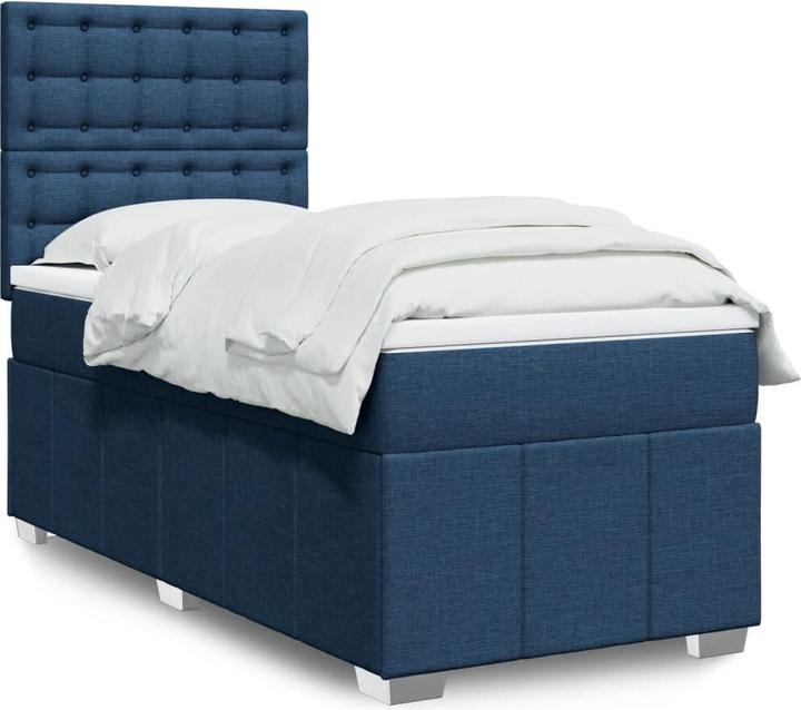 Image du produit VidaXL Bo x lit de saut avec matelas 90 x 200 cm Tissu (90 x 200 cm, 90 x 200 cm)