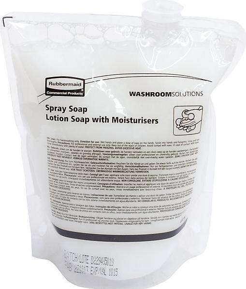 Actual product image Rubbermaid Liquid hand soap and lotion, pack of 12 x 400 ml pouches, moisturising. (Liquid soap, 400 ml)