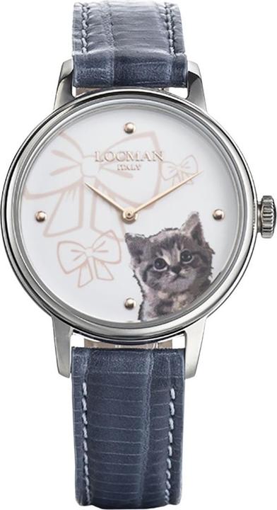 Immagine prodotto Locman Orologio da donna Italia 1960 Fantasy Cat Ref. F253A08S-00WHGA1PS (Orologio da polso analogico, 32 mm)