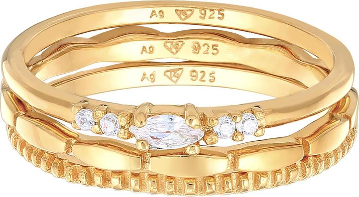 Immagine prodotto Elli Anello di cristallo, set di anelli (52, 925 Argento)