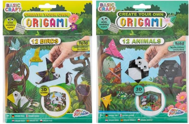 Actual product image Default DIY origamisaet med øjne, dyr eller fugle