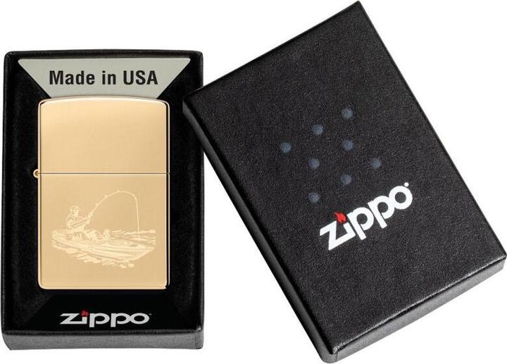 Actual product image Zippo Fisher Gold