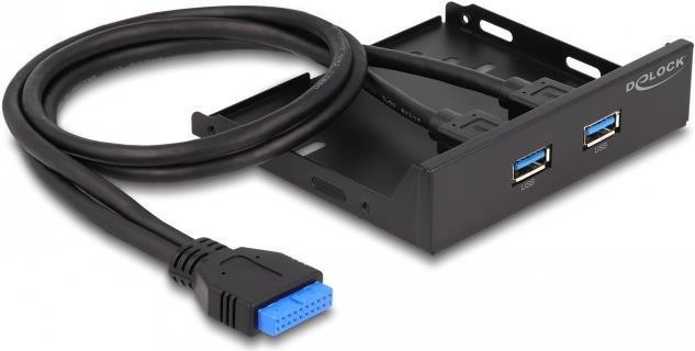 Actual product image Delock 2x USB 3.0 Hub Front Panel
