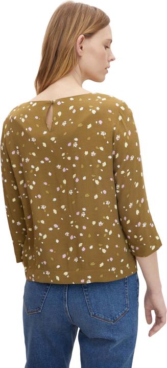 Actual product image Tom Tailor Bluse Gemusterte Sommerbluse mit U-Boot Ausschnitt (36)