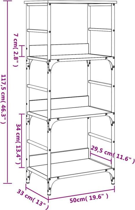 Actual product image VidaXL Ford (50 x 33 x 117.5 cm)